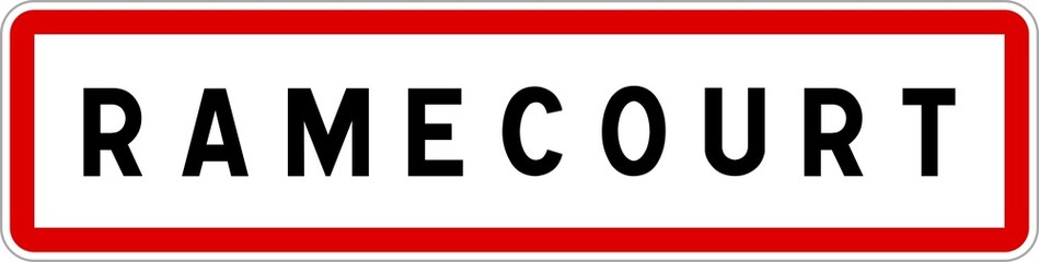 Panneau entrée ville agglomération Ramecourt / Town entrance sign Ramecourt