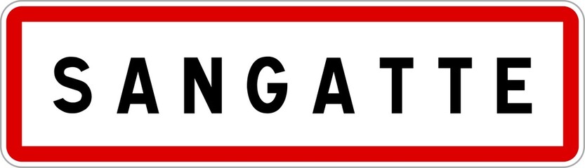 Panneau entrée ville agglomération Sangatte / Town entrance sign Sangatte