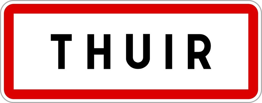 Panneau entr&eacute;e ville agglom&eacute;ration Thuir / Town entrance sign Thuir