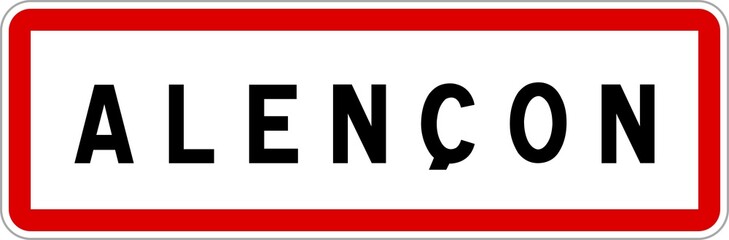 Panneau entrée ville agglomération Alençon / Town entrance sign Alençon