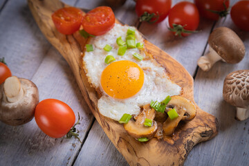 Sunny side up fried eggs