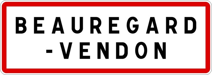 Panneau entrée ville agglomération Beauregard-Vendon / Town entrance sign Beauregard-Vendon