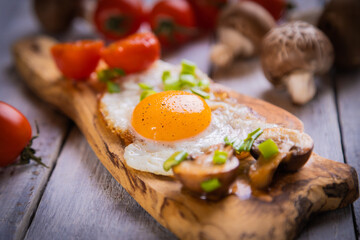 Sunny side up fried eggs