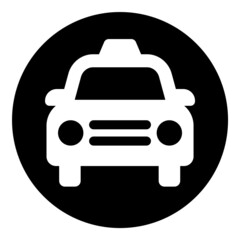 Taxi Flat Icon Isolated On White Background