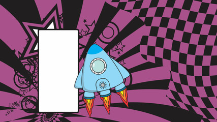 spaceship cartoon background illustration vector