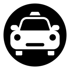 Taxi Flat Icon Isolated On White Background