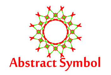 Abstract colorful symbol isolated on white background