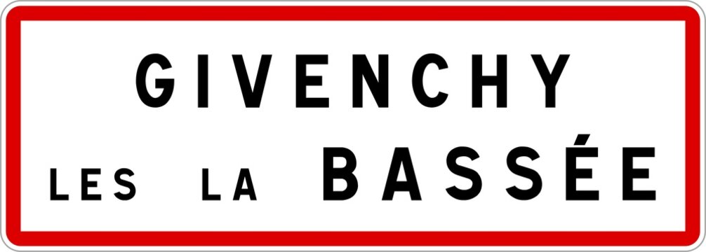 Panneau entrée ville agglomération Givenchy-lès-la-Bassée / Town entrance sign Givenchy-lès-la-Bassée