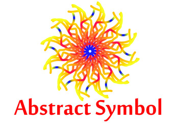 Abstract colorful symbol isolated on white background