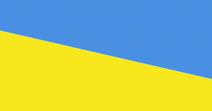 Animation of blue and yellow lines changing into flag of ukraine