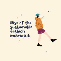 illustration person walking  - fashion revolution week