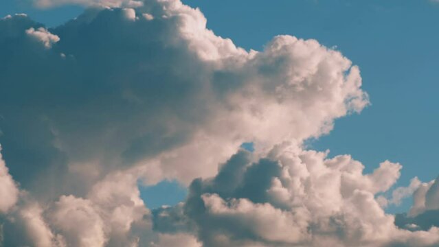 Dark huge clouds sky black nasty cloud movement. Time lapse blue cloud moves