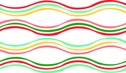 Colorful waves, lines, stripes and vector brush srokes texture. Distressed uneven background made of lines of different colors. Abstract vector illustration. EPS10