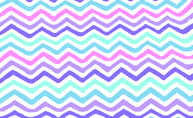 Uneven zigzag lines. Colorful vector background.