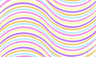 Colorful waves, lines, stripes and vector brush srokes texture. Distressed uneven background made of lines of different colors. Abstract vector illustration. EPS10