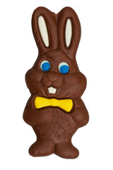 Chocolate Easter Bunny tie isolated on white