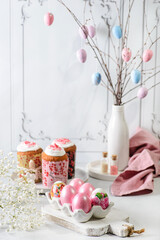 easter cakes and eggs at the Easter tree