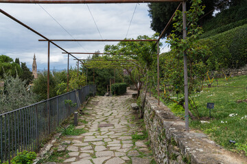 path of garden in Florence, Italy 