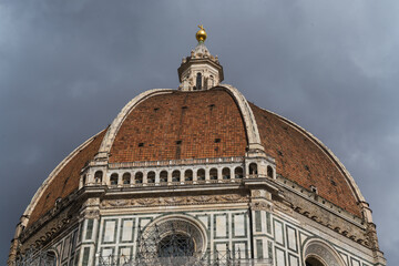 architectural detail of the Cathedral Santa Mario del Fiore in Florence, Italy 