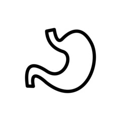 Fototapeta premium Set of black vector icons, isolated against white background. Flat illustration on a theme stomach