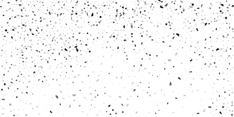 Silver glitter confetti on a white background. Illustration of a drop of shiny particles.