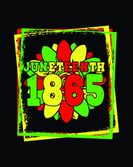 juneteenth 1865. Black history month t-shirt design