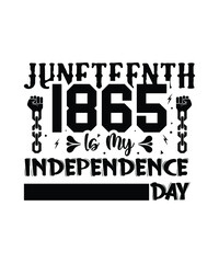 Obraz premium Juneteenth 1865 is my independence day. Black history month t-shirt design