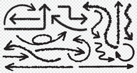 Big set of vector grunge arrows, collection of graphic elements for your design