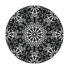 Circular pattern mandala art decoration elements