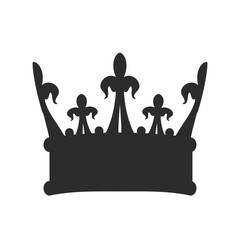 Czarna sylwetka ikony królewskiej