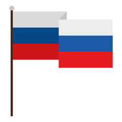 russian flag waving