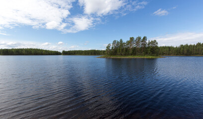 Landscape in lake region