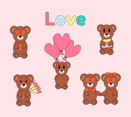 Set_cute_bears
Set of cute cartoon bears. vector illustration