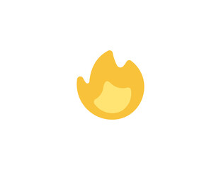 Fire vector flat emoticon. Isolated Flame illustration. Fire icon