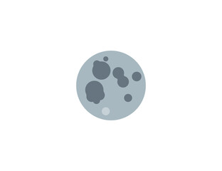Shadow Moon vector flat emoticon. Isolated Solar Eclipse illustration. New Moon icon