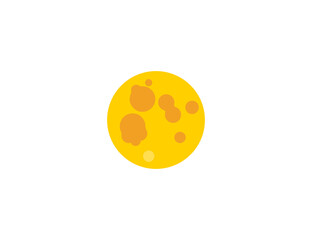Full Moon vector flat emoticon. Isolated Full Moon illustration. Full Moon icon