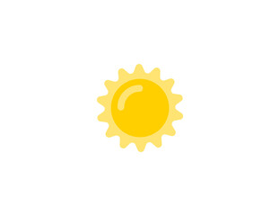 Sunshine vector flat emoticon. Isolated Sun illustration. Sun icon