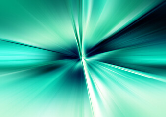 Abstract radial zoom blur surface in turquoise and blue colors. Delicate turquoise background with radial, radiating, converging lines.	
