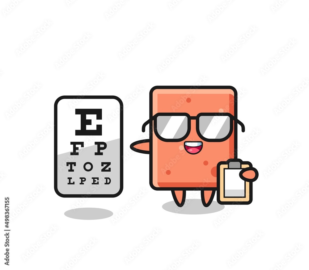 Canvas Prints illustration of brick mascot as an ophthalmology