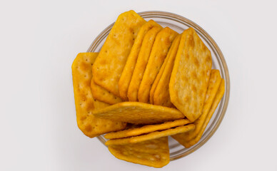 cookie cracker isolated on white background