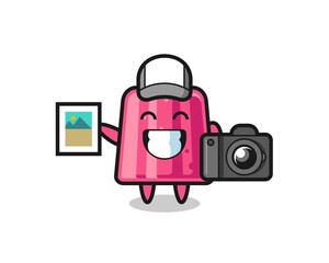 Character Illustration of jelly as a photographer