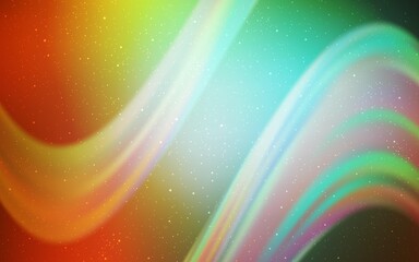 Light Green, Yellow vector pattern with night sky stars.
