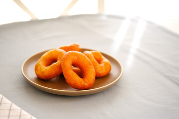 Lokma, sweet pastries, traditional Arabic or Turkish dessert.