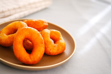 Lokma, sweet pastries, traditional Arabic or Turkish dessert.