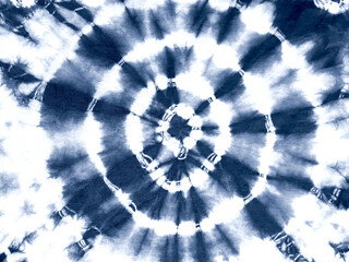 Fototapeta premium Tie dye shibori pattern. Abstract tie-dye technique hand dyed fabric.