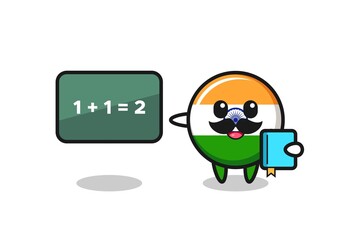 Illustration of india character as a teacher
