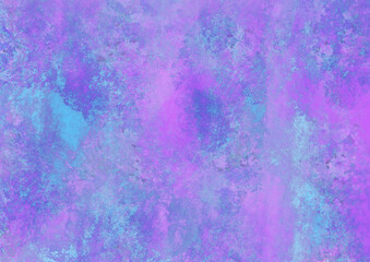 Textured blue and purple watercolor paper background, abstract wet impressionist paint pattern, graphic design