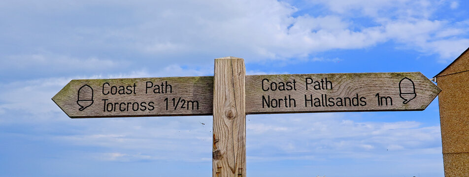 Coastal Path sign at Beesands