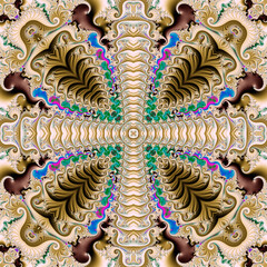 Fototapeta premium ornamental seamless element. pattern. Illustration abstract background. High quality illustration. Fractal.