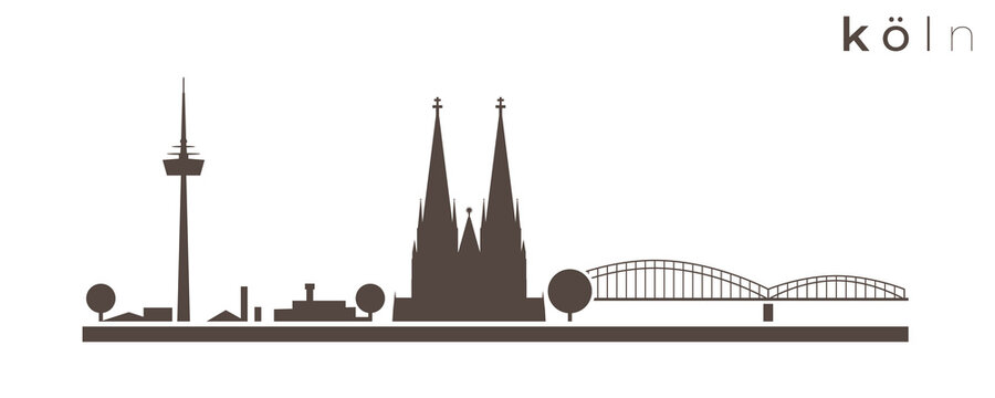 Cologne Simple Monochrome Stylish Skyline